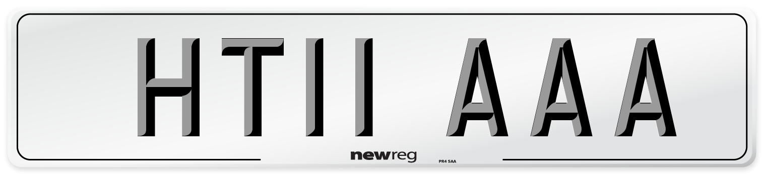 HT11 AAA Number Plate from New Reg
